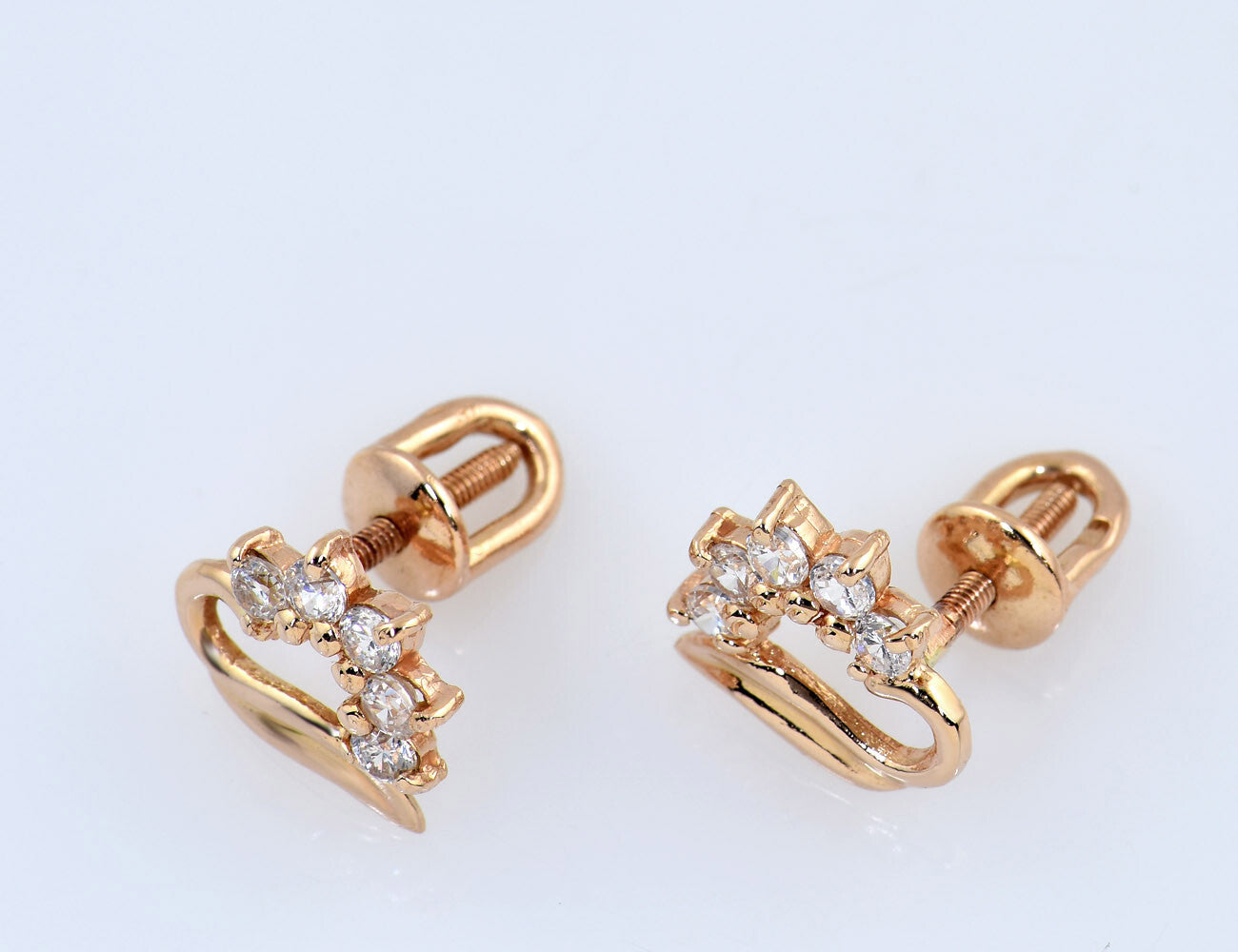 Ohrstecker 585/000 14 K Rotgold Zirkonia