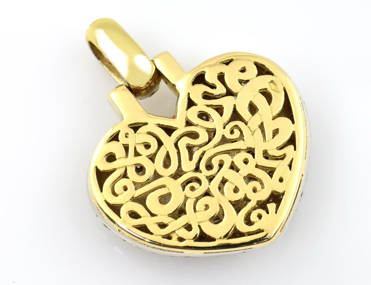 Anhänger Herz 750/000 18 K Gelbgold 240 Brillanten zus. 2,50 ct