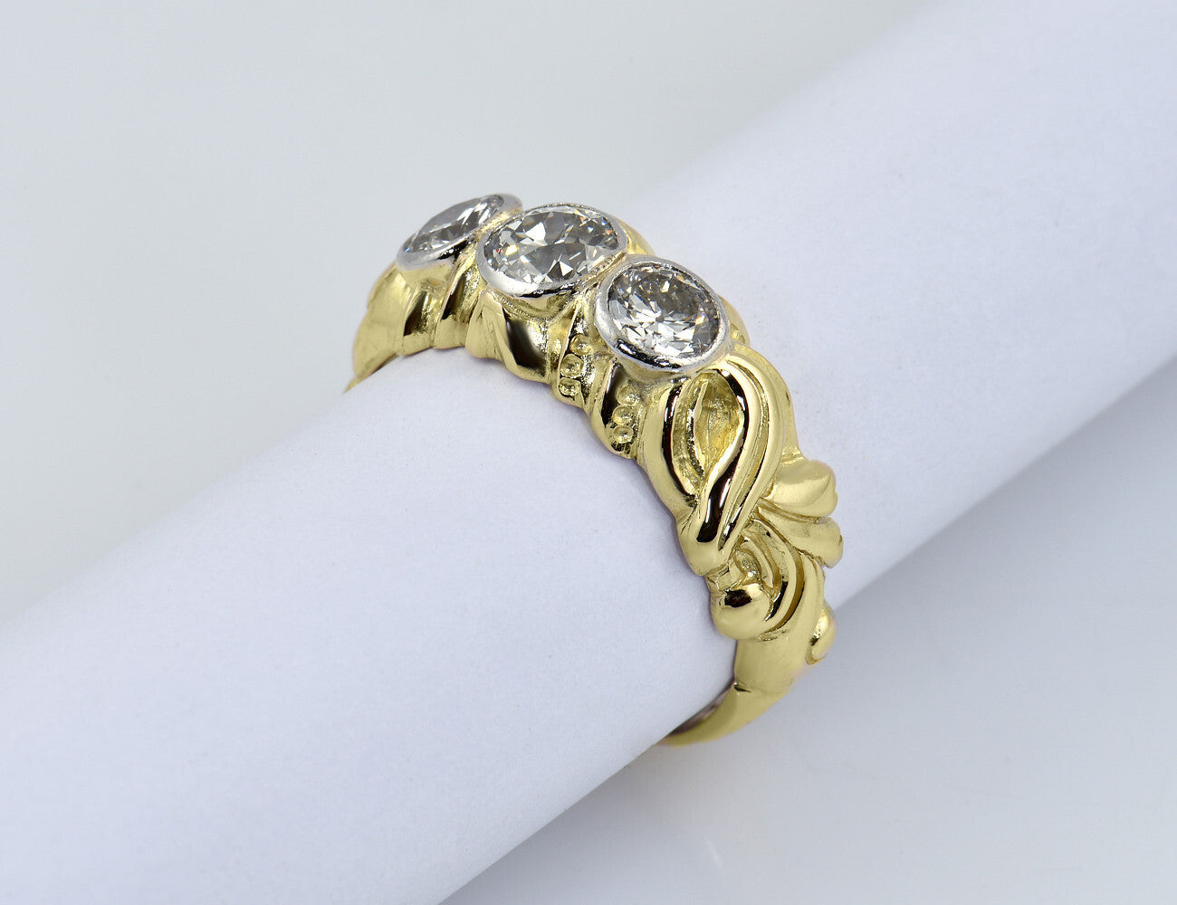 Diamant Ring 585/000 14 K Gelbgold 3 Diamanten zus. 2,15 ct