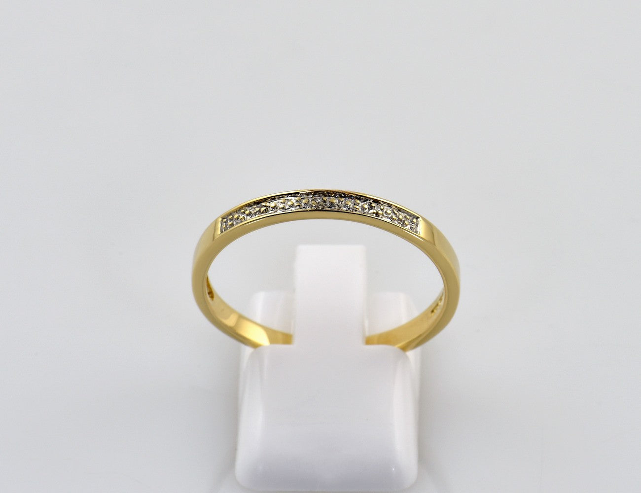 Diamant Ring 585/000 14 K Gelbgold 3 Diamanten zus. 0,01 ct