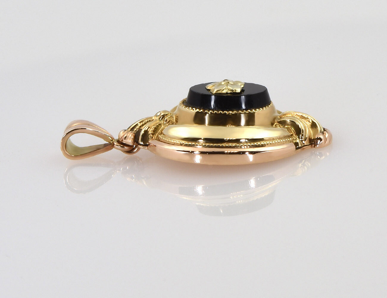 Antiker Anhänger 585/000 14 K Gelbgold Onyx
