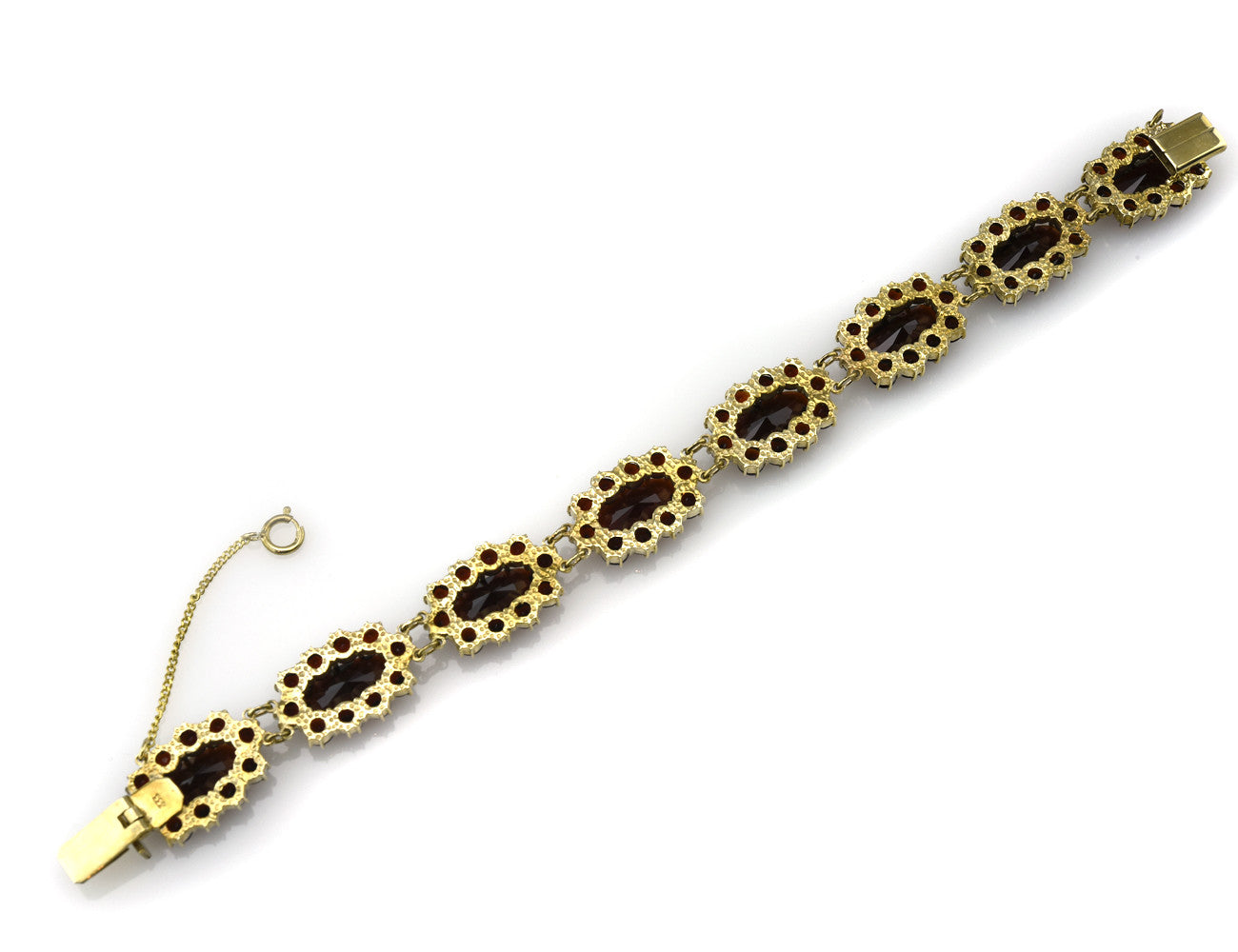 Granat Armband 18,5 cm 333 8 K Gelbgold
