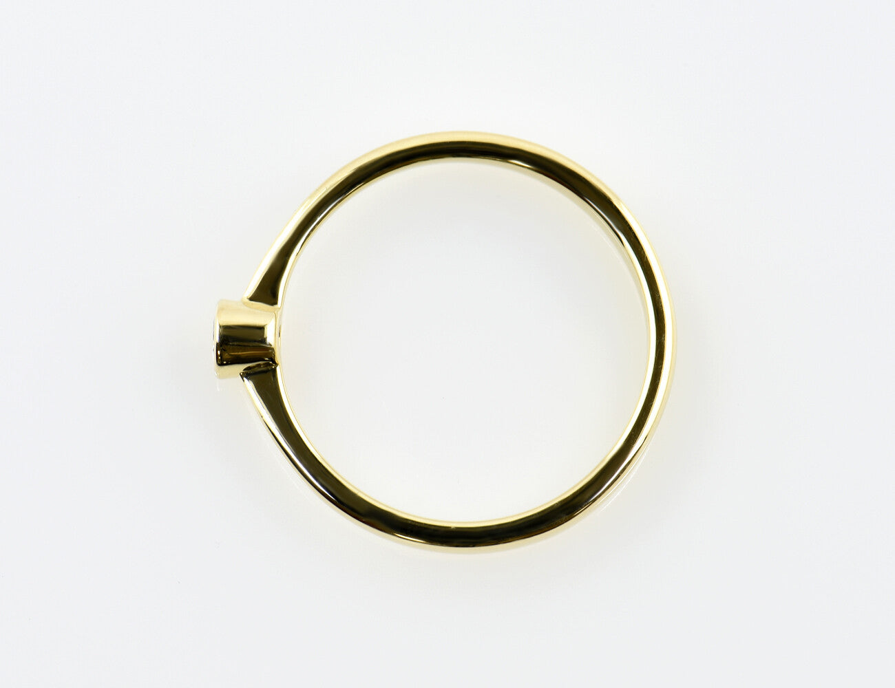 Solitär Diamant Ring 585/000 14 K Gelbgold Brillant 0,15 ct