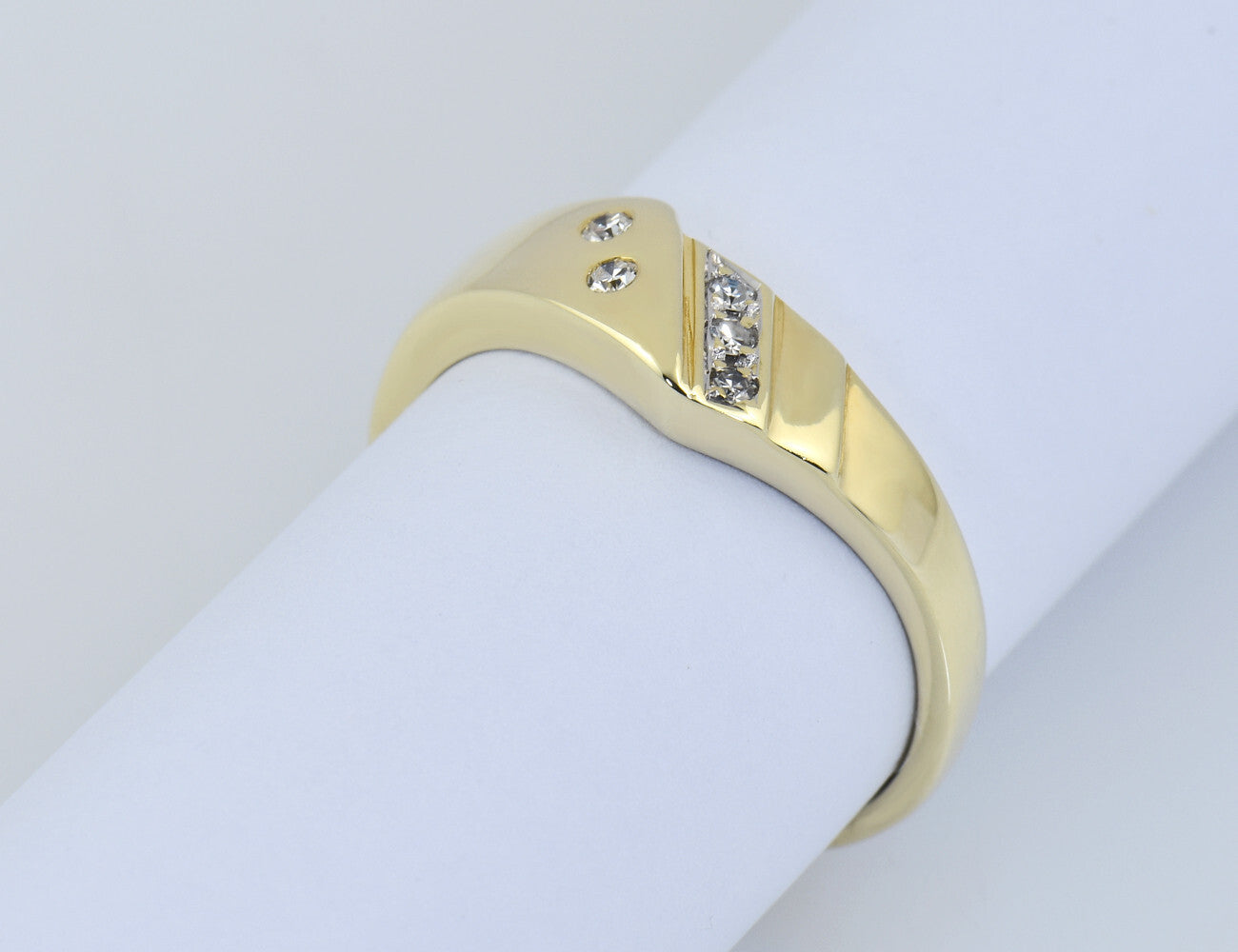 Diamant Ring 585/000 14 K Gelbgold 5 Diamanten zus. 0,07 ct