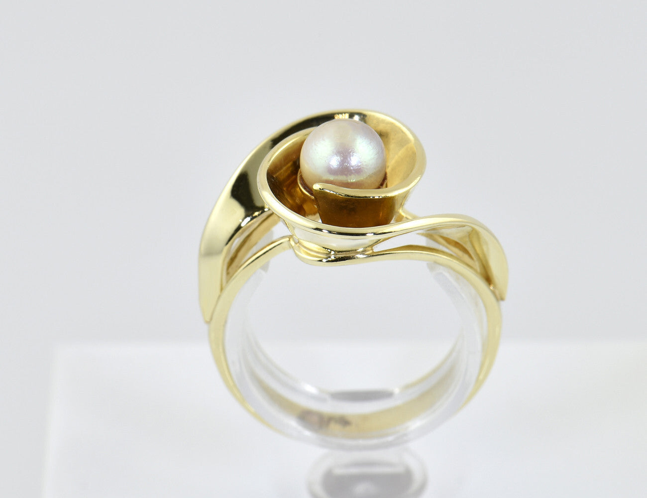 Ring Akoya-Perle 585/000 14 K Gelbgold