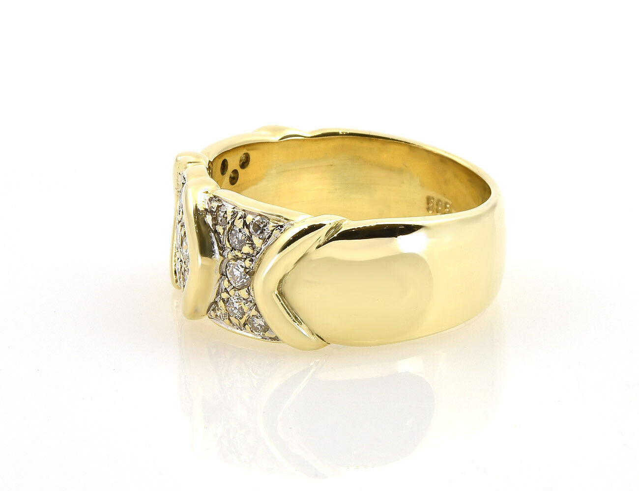 Diamant Ring 585/000 14 K Gelbgold 25 Brillanten zus. 0,30 ct