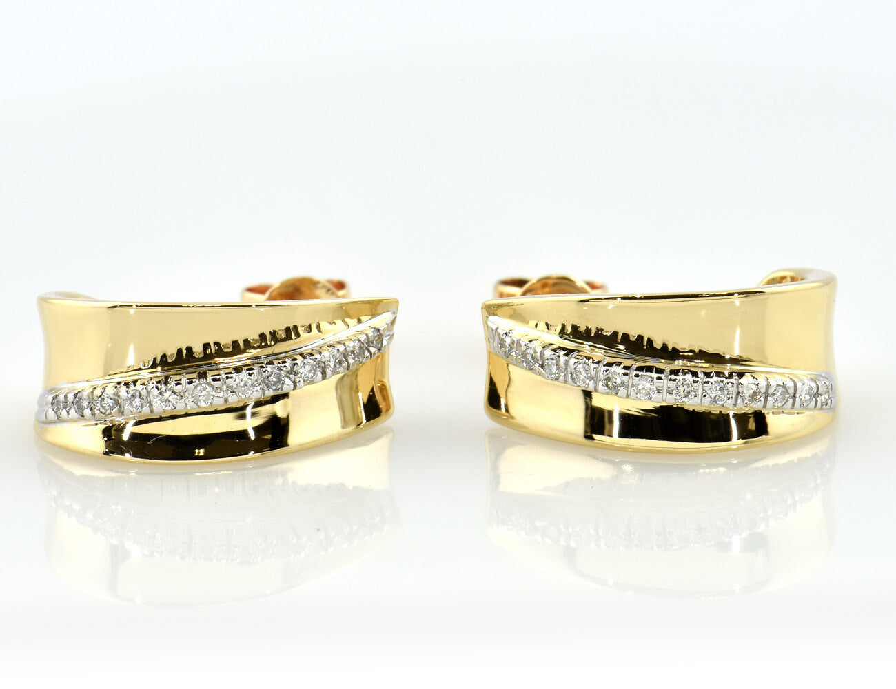 Ohrstecker 585/000 14 K Gelbgold 24 Diamanten zus. 0,24 ct