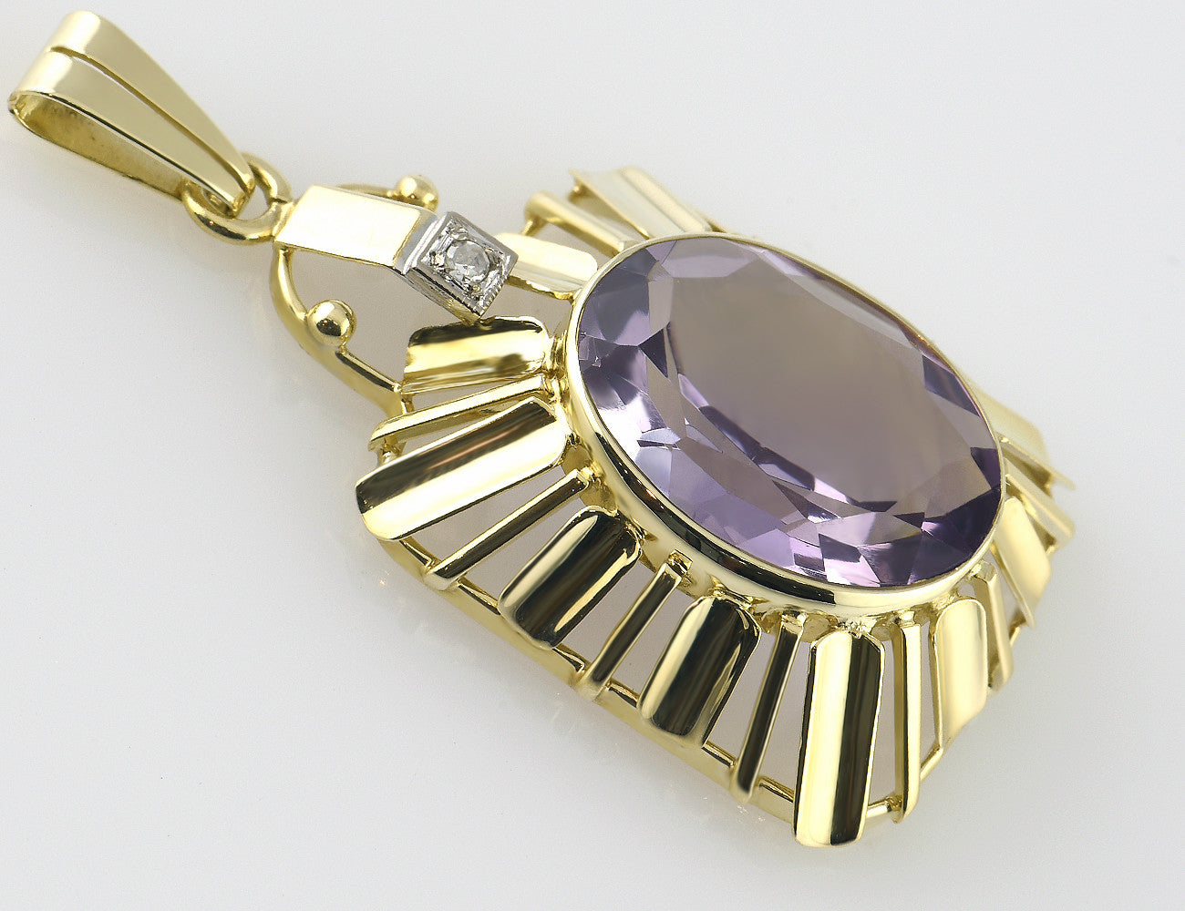 Anhänger Topas / Diamant 585 14 K Gelbgold