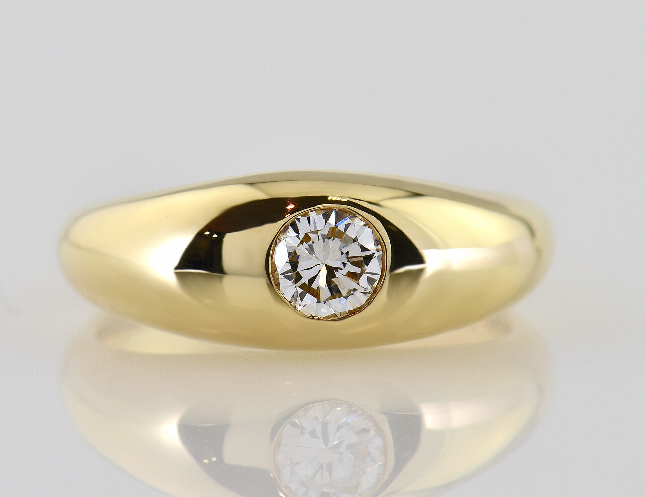 Diamant Solitär Ring 585 14 K Gelbgold Brillant 0,36 ct