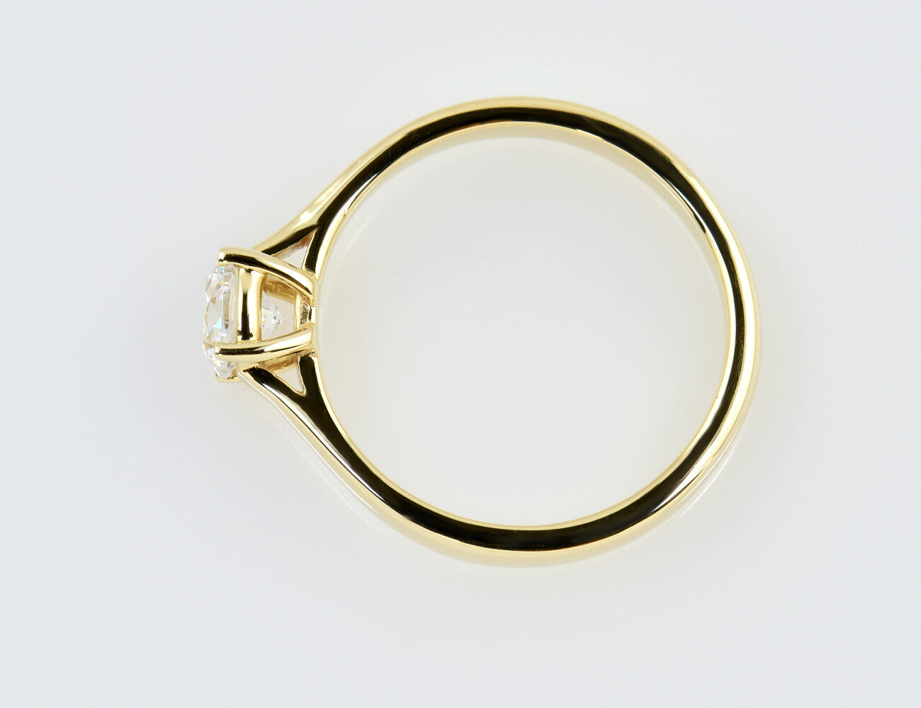 Solitär Swarovski Ring 585/000 14 K Gelbgold 0,70 ct Swarovski