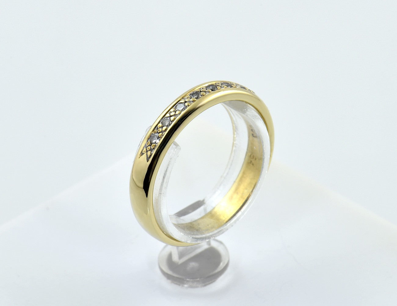 Diamant Memory Ring 333/000 8 K Gelbgold 8 Diamanten zus. 0,08 ct