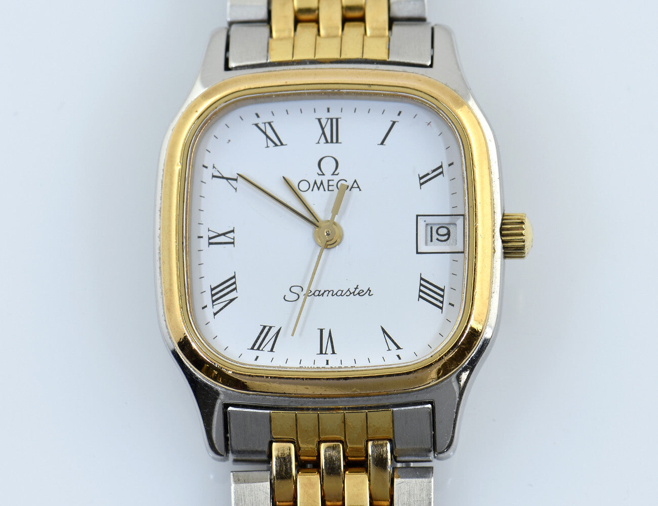 OMEGA Seamaster Damen Quarzuhr Stahl / Gold