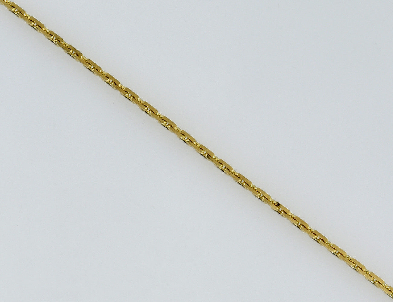 Kette 585/000 14 K Gelbgold Collier 3 Brillanten zus. 0,08 ct, 42 cm lang
