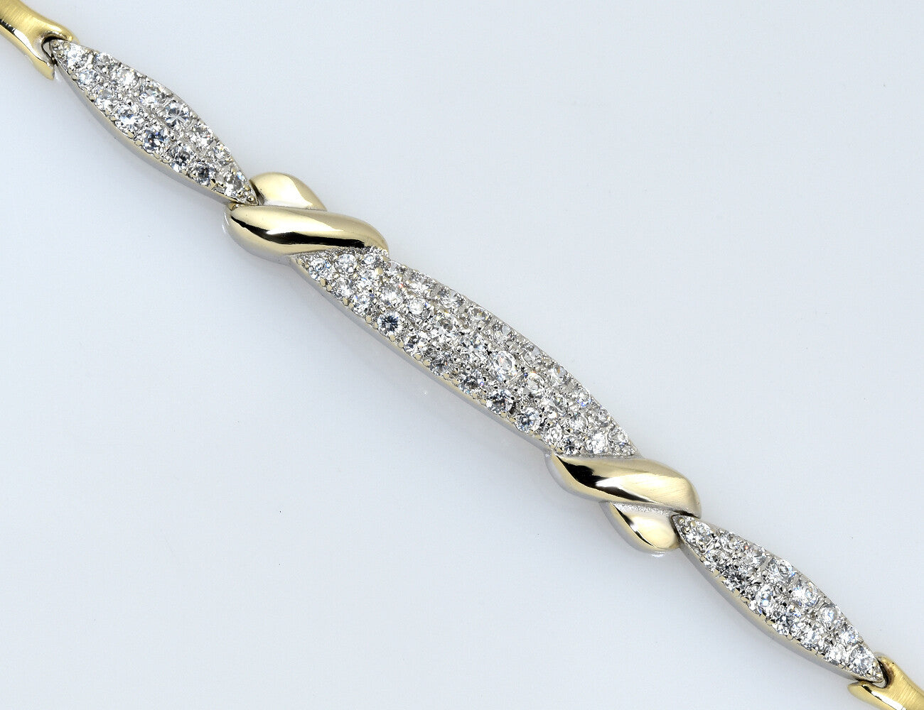 Armband 585/000 14 K Gelbgold Zirkonia 19 cm
