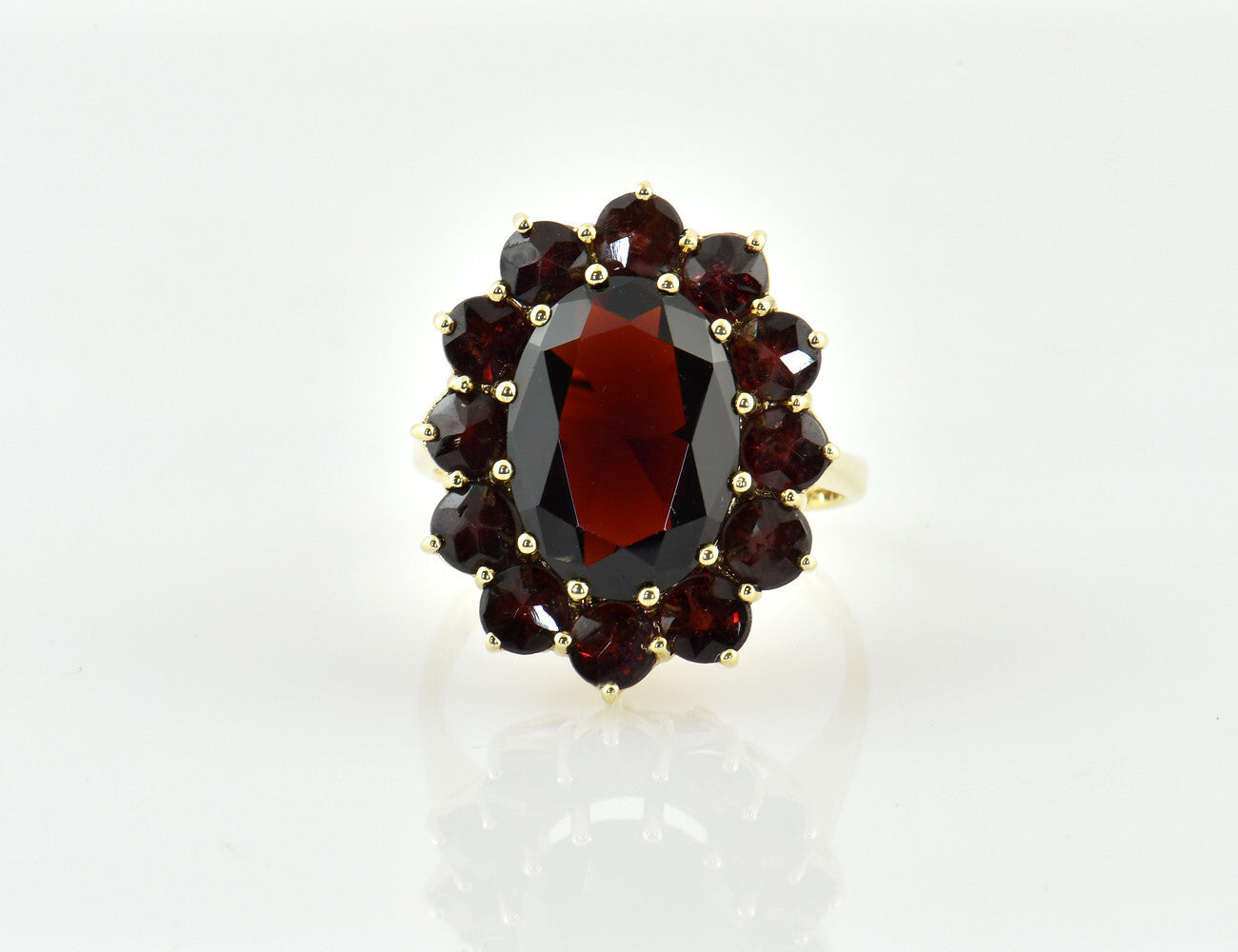 Ring Granat 585/000 14 K Gelbgold