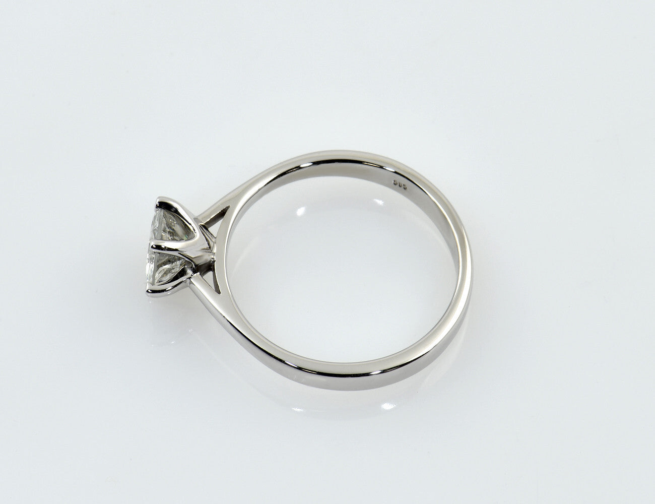 Solitär Diamant Ring 585/000 14 K Weißgold Brillant 1,24 ct