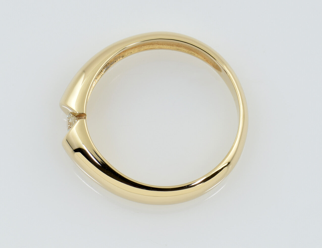 Diamant Solitär Ring 585/000 14 K Gelbgold Brillant 0,09 ct