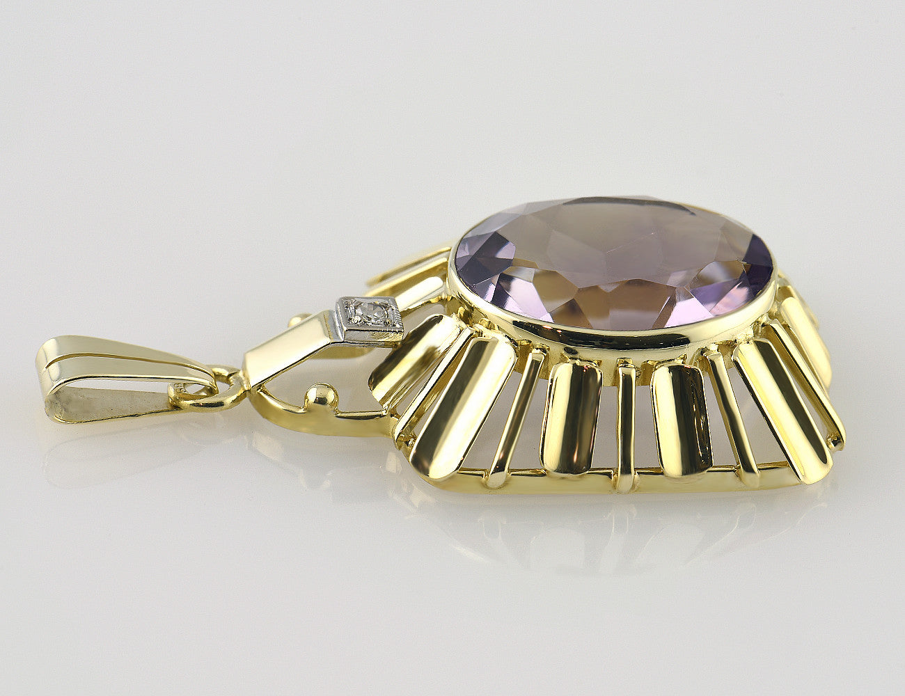 Anhänger Topas / Diamant 585 14 K Gelbgold