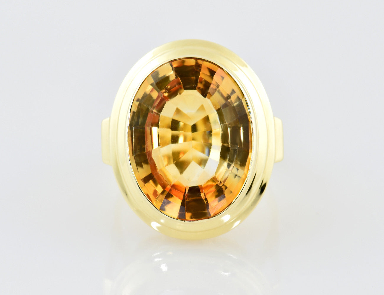Ring Citrin 585/000 14 K Gelbgold