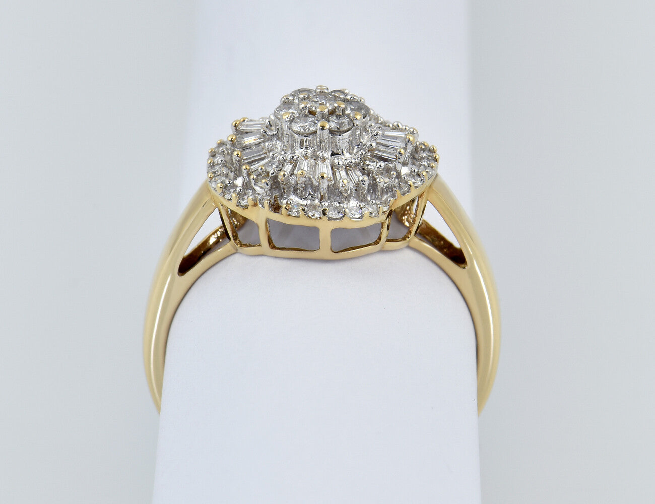 Diamant Ring 585/000 14 K Gelbgold 59 Diamanten zus. 1,00 ct
