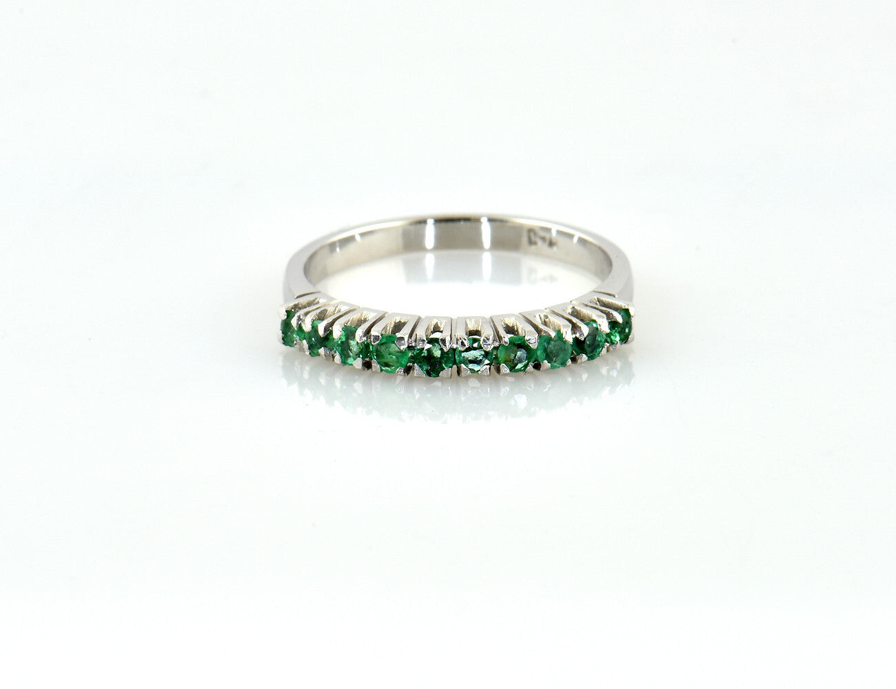 Ring Smaragd 750/000 18 K Weißgold