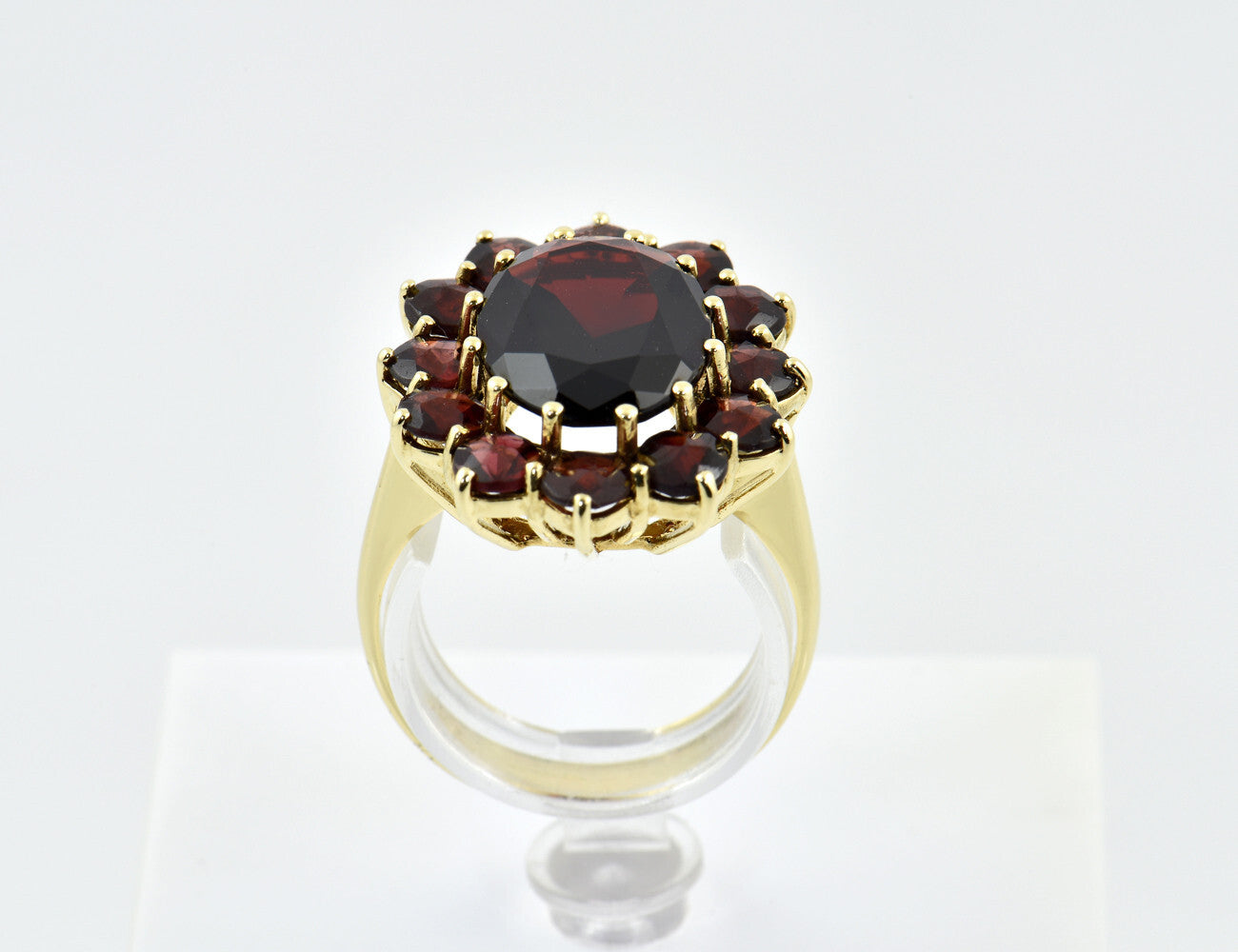Ring Granat 585/000 14 K Gelbgold