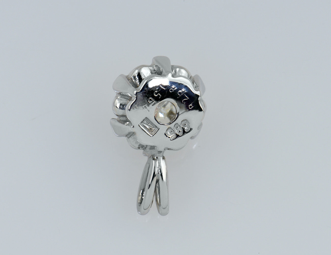 Solitär Anhänger Diamant 585/000 14 K Weißgold  Brillant 0,25 ct