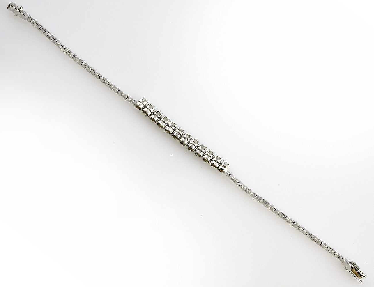 Armband 18,5  cm 585/000 14 K Weißgold  12 Diamanten zus. 1,62 ct