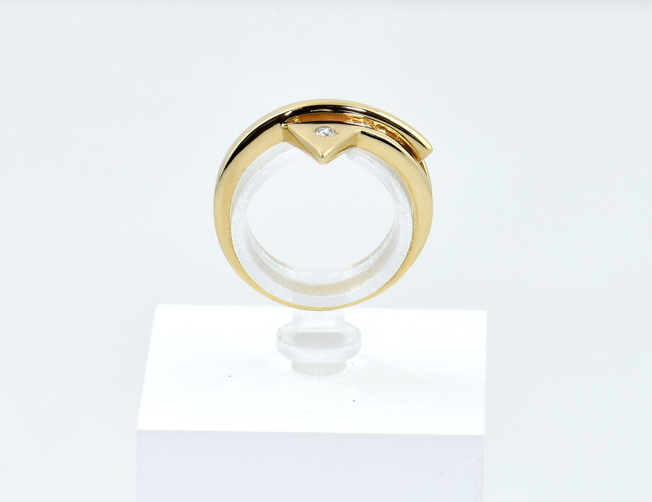 Diamant Ring 585/000 14 K Gelbgold  Brillant 0,02 ct