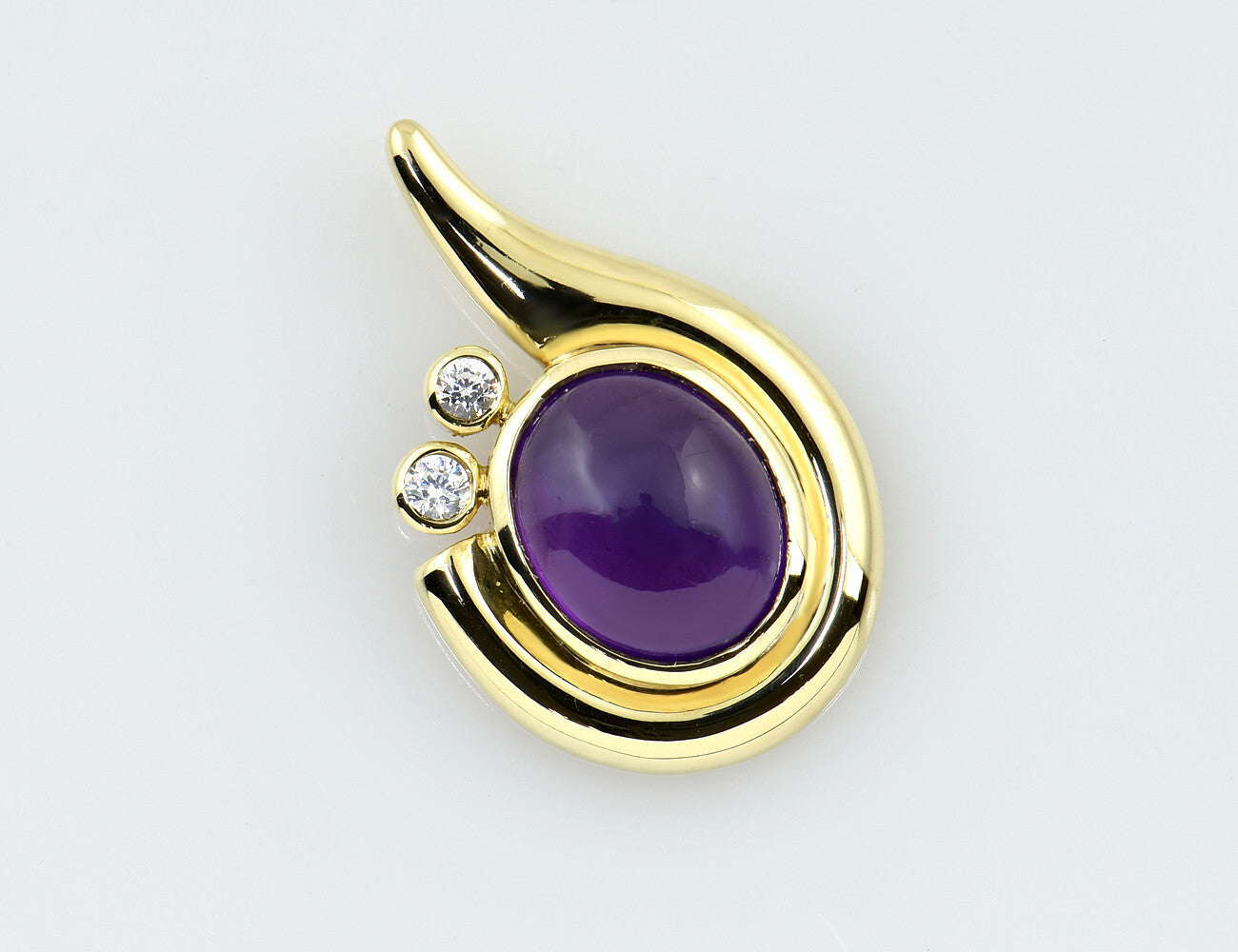 Anhänger Amethyst 333/000 8 K Gelbgold Zirkonia