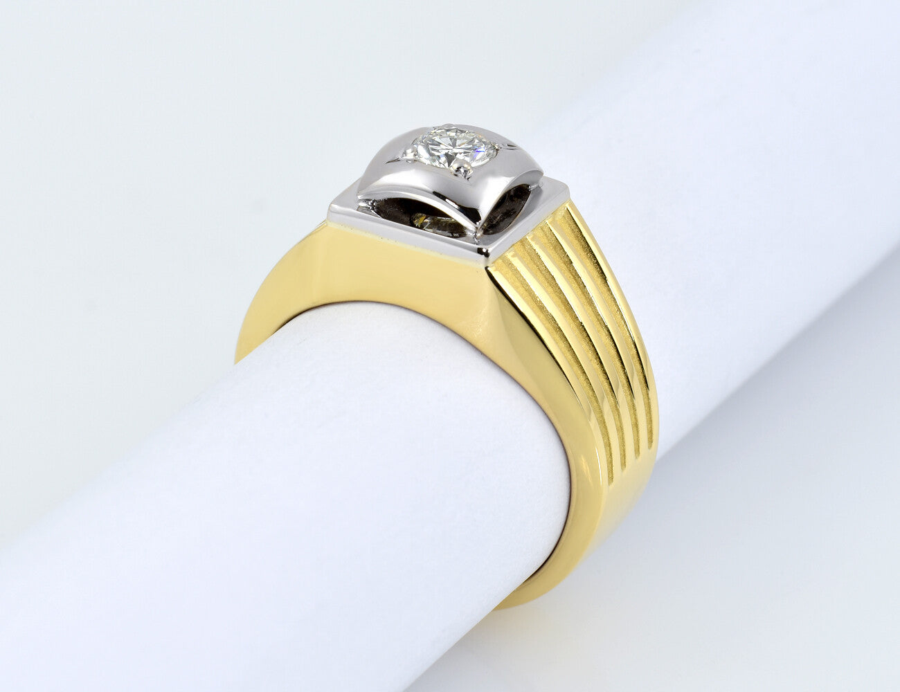 Diamant Solitär Ring 750/000 18 K Gelbgold Brillant 0,40 ct