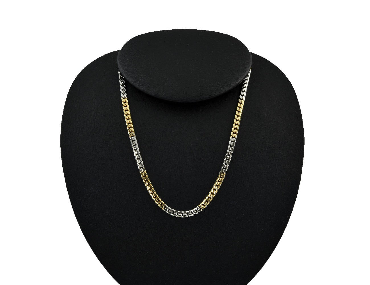 Panzerkette 42 cm 585/000 14 K Gelb- Weißgold