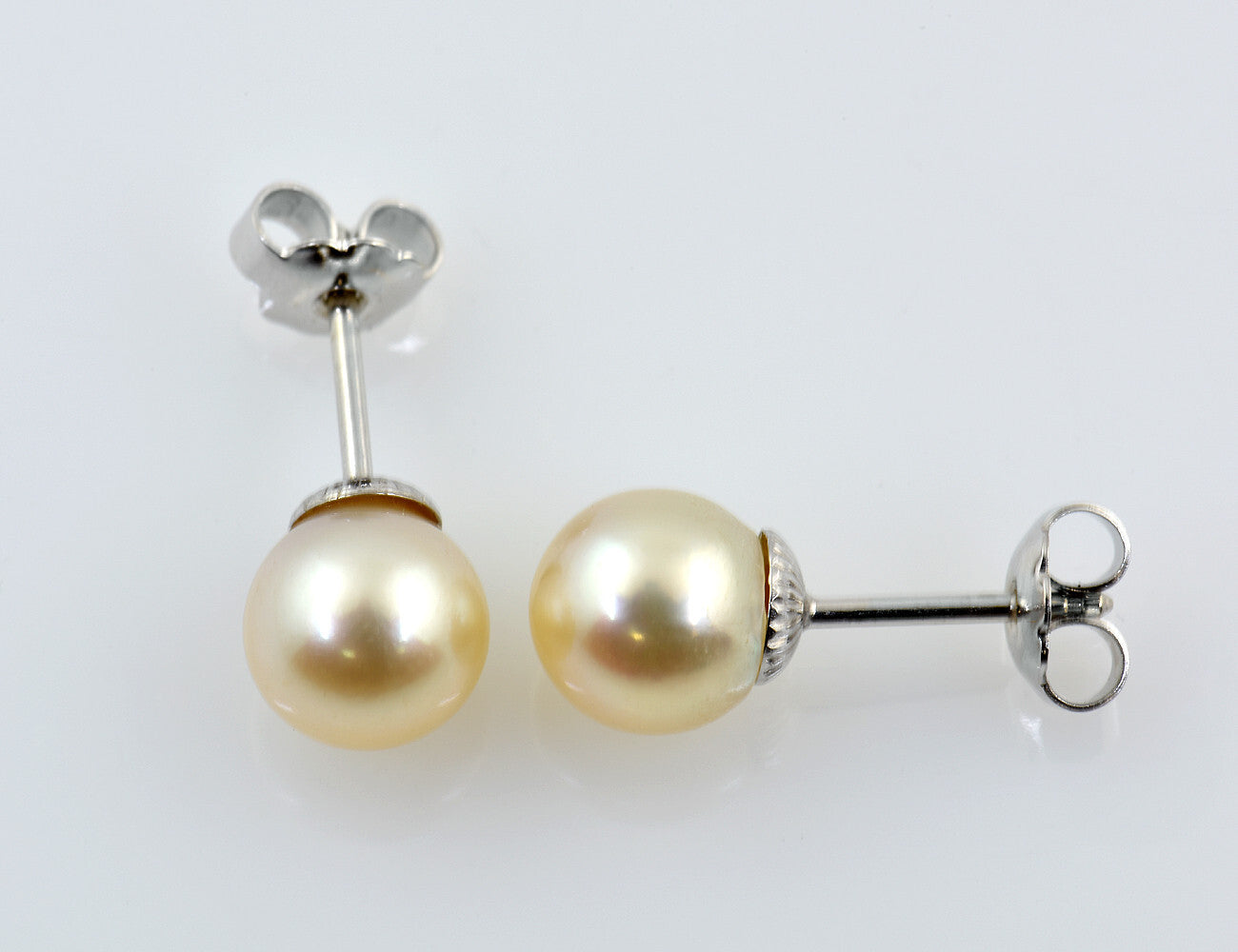 Ohrstecker Akoyaperle 590/000 14 K Weißgold, Perlohrstecker