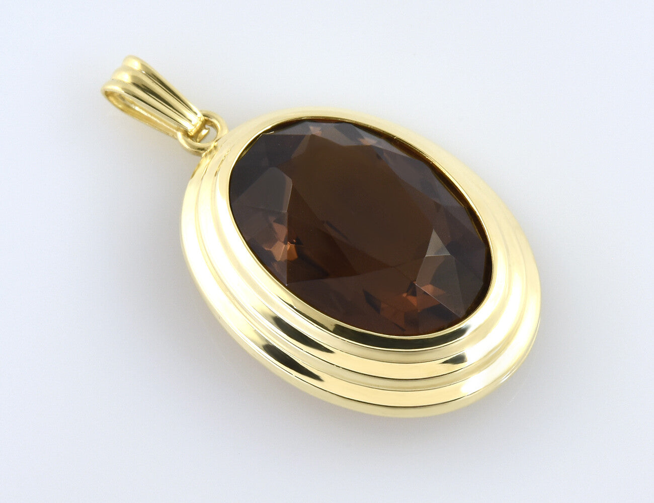 Anhänger Rauchquarz 585/000 14 K Gelbgold