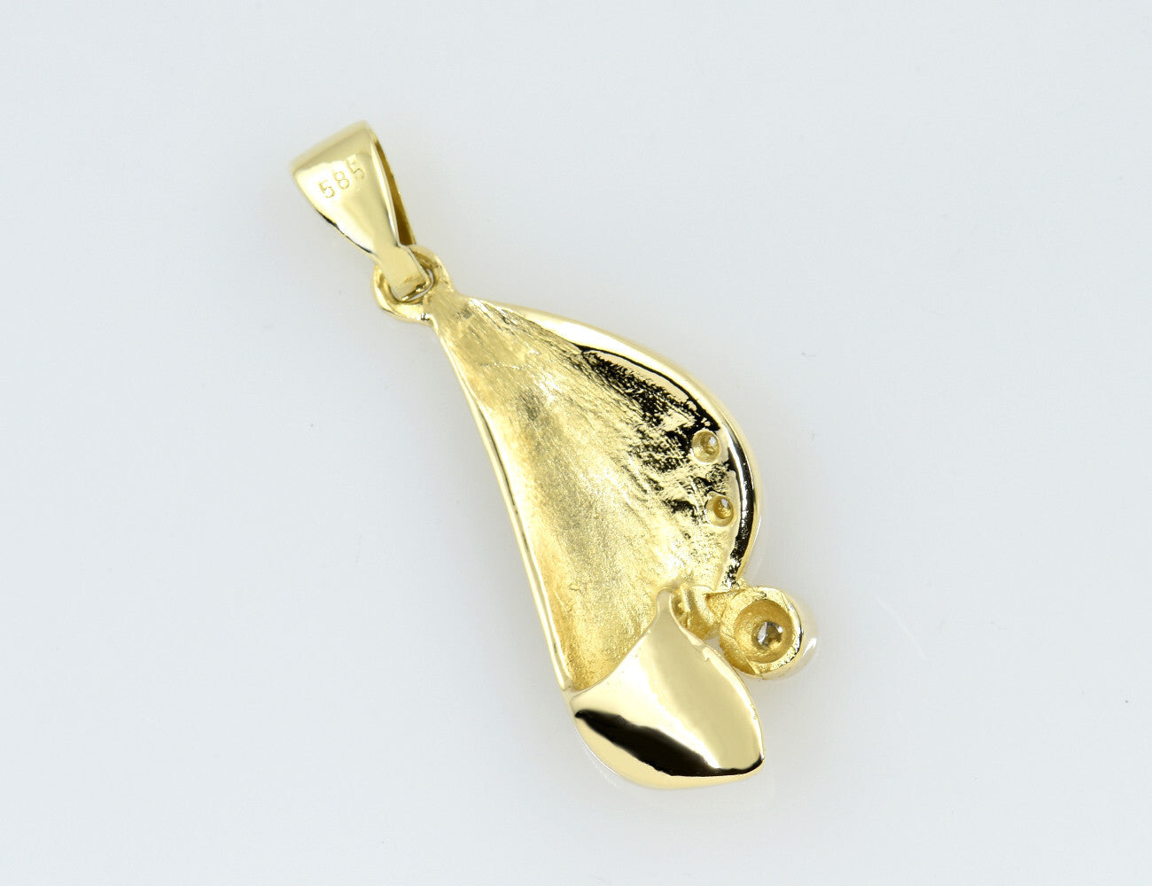 Anhänger Diamant 585/000 14 K Gelbgold 3 Brillanten zus. 0,04 ct