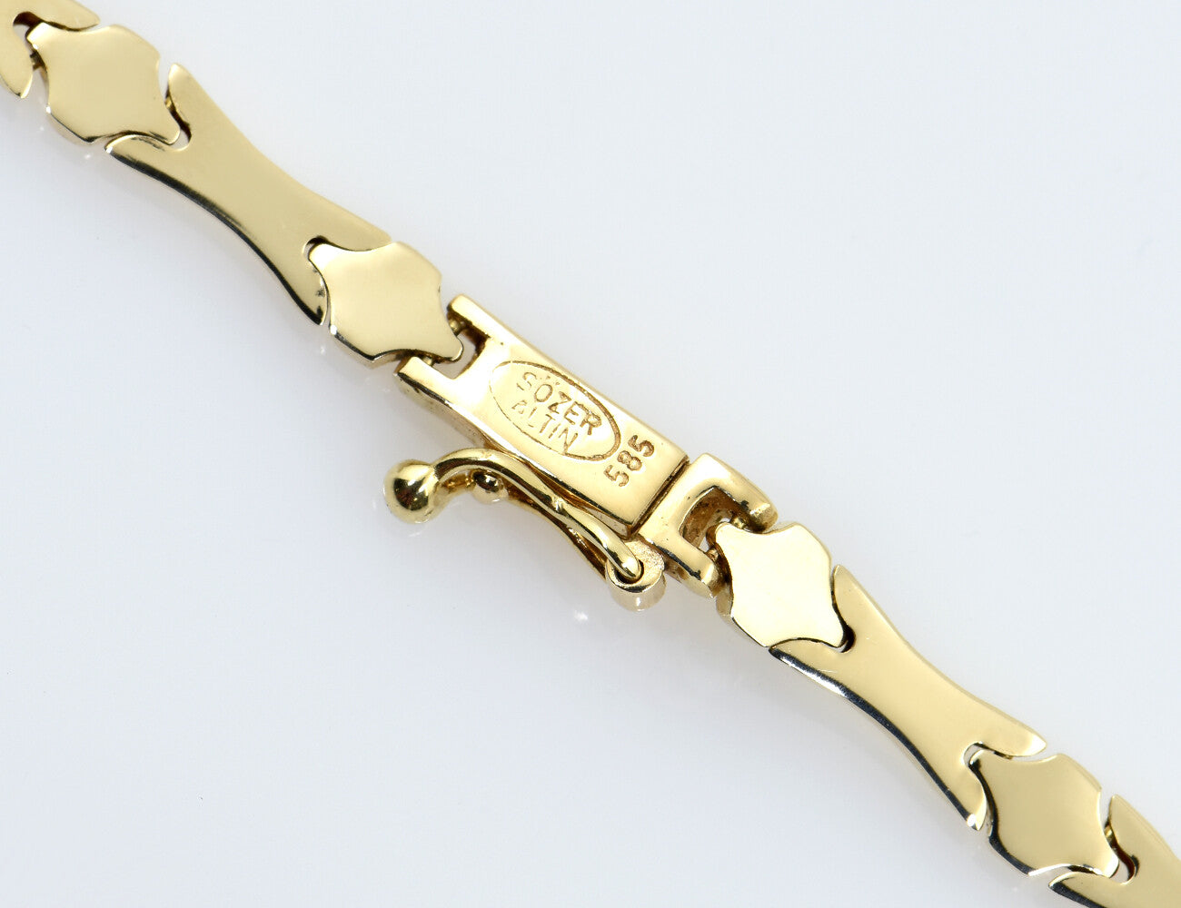 Kette 585/000 14 K Gelbgold Collier Zirkonia 46 cm lang