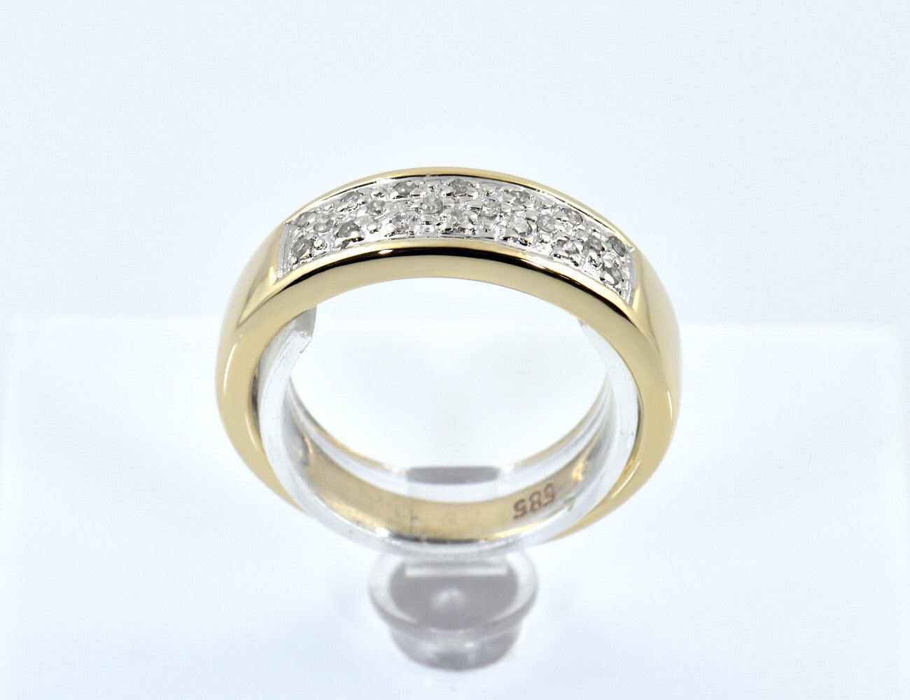 Diamant Ring 585/000 14 K Gelbgold 20 Diamanten zus. 0,20 ct