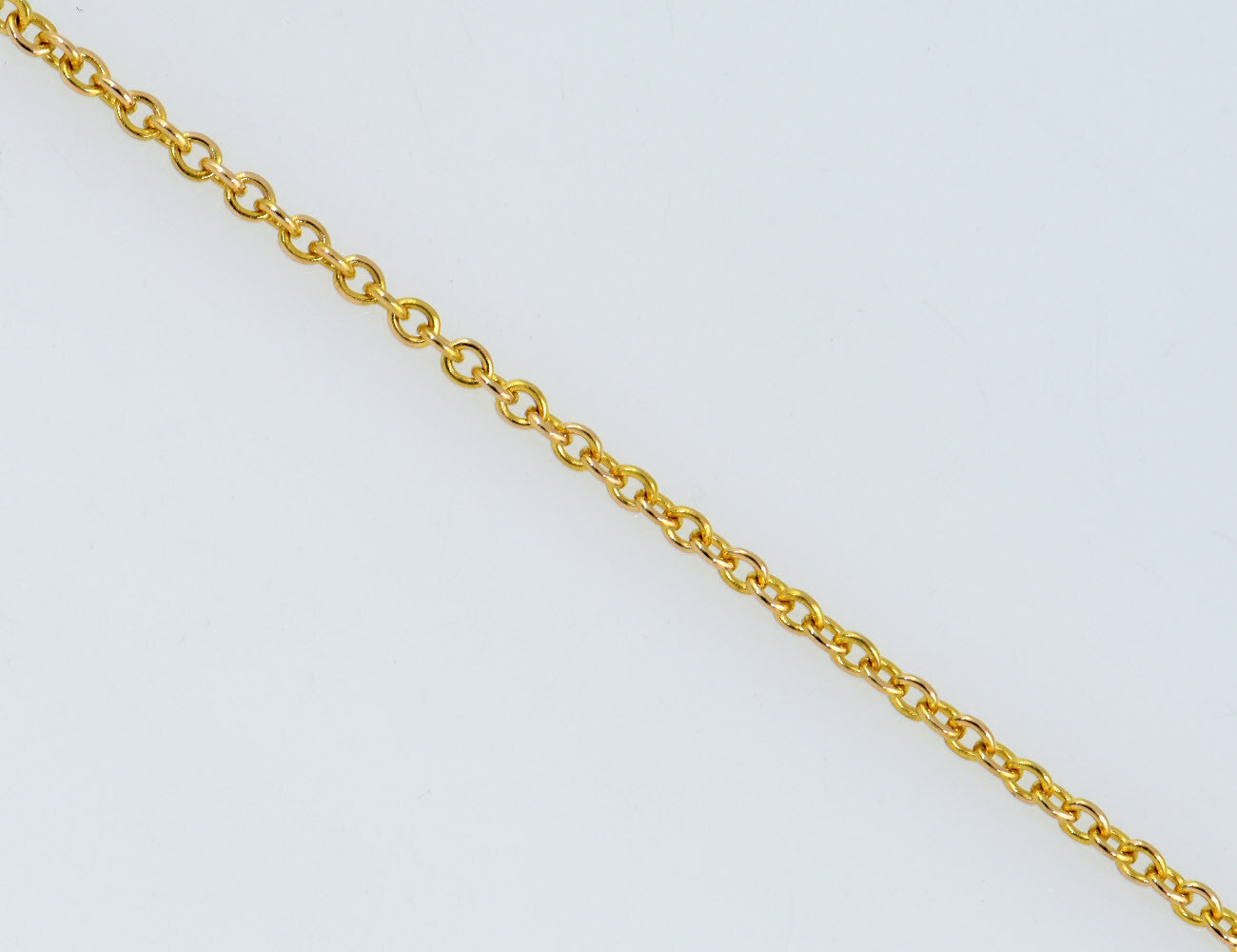 Kette 585/000 14 K Gelbgold Collier 6 Diamanten zus. 0,10 ct, 45 cm lang