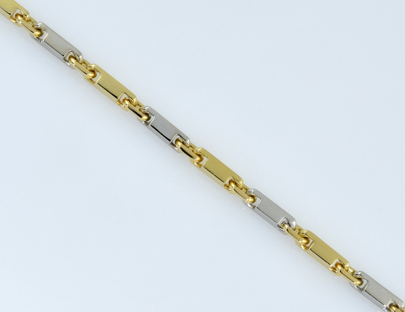 Kette 50 cm lang 750/000 18 K Gelb-/ Weißgold