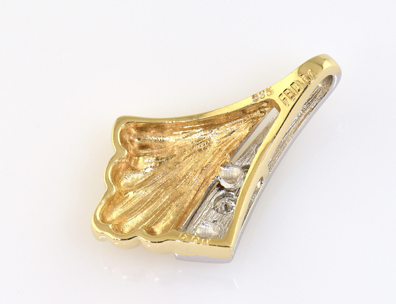 Anhänger Diamant 585 14 K Gelbgold 3 Brillanten zus. 0,08 ct