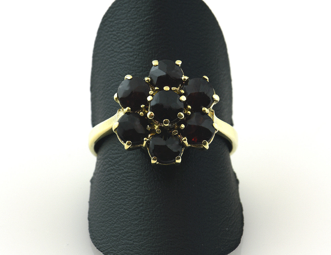 Granat Ring 585 14 K Gelbgold