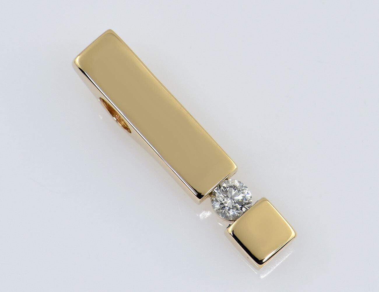 Anhänger Diamant 585/000 14 K Gelbgold 1 Brillant 0,15 ct