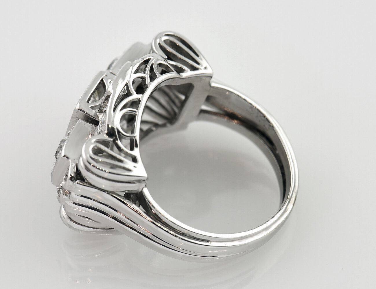Diamant Ring 585 14 K Weißgold 13 Diamanten zus. 1,50 ct