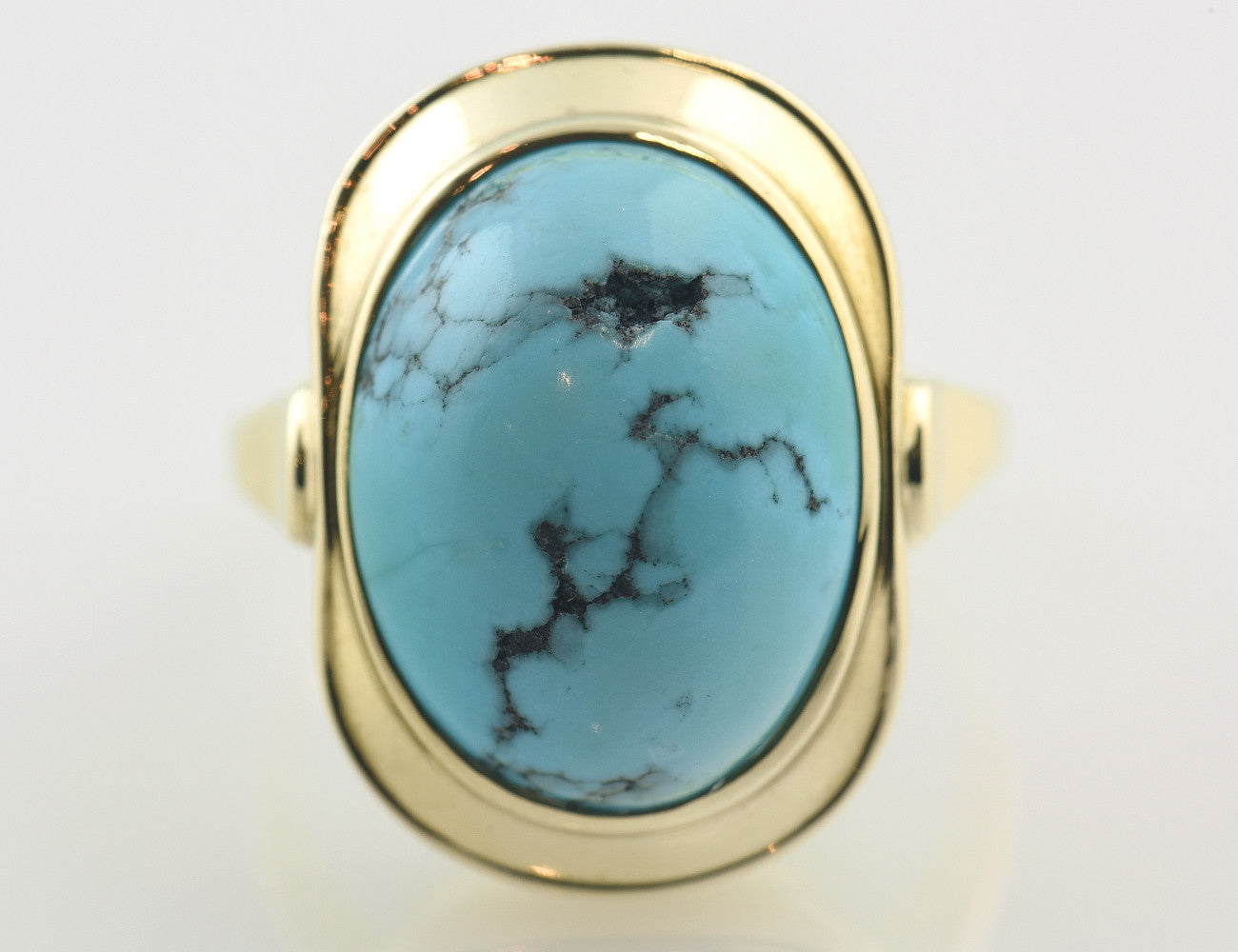 Türkis Ring 333 8 K Gelbgold