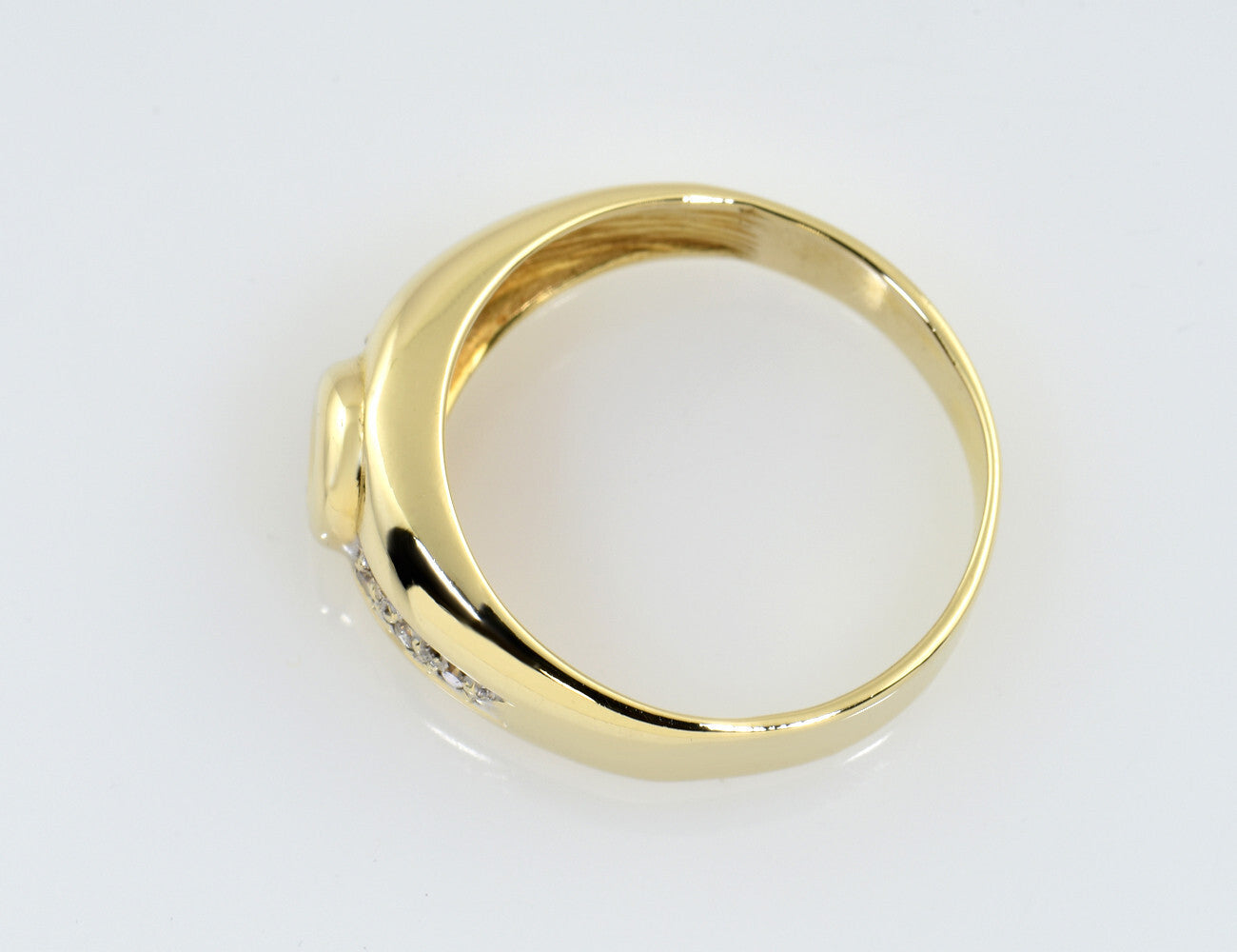 Diamant Ring 585/000 14 K Gelbgold 7 Diamanten zus. 0,10 ct