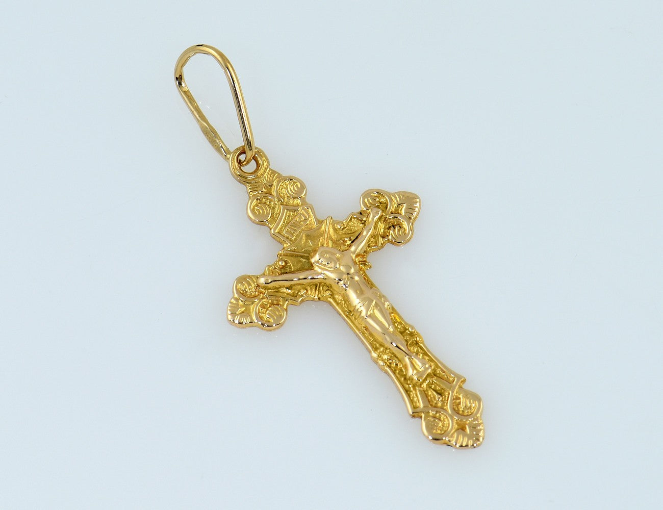 Anhänger Kreuz 583/000 14 K Gelbgold