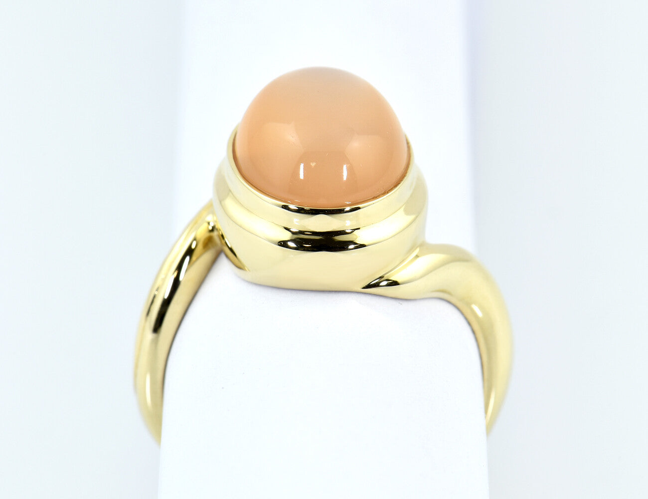 Ring Mondstein 375/000 9 K Gelbgold