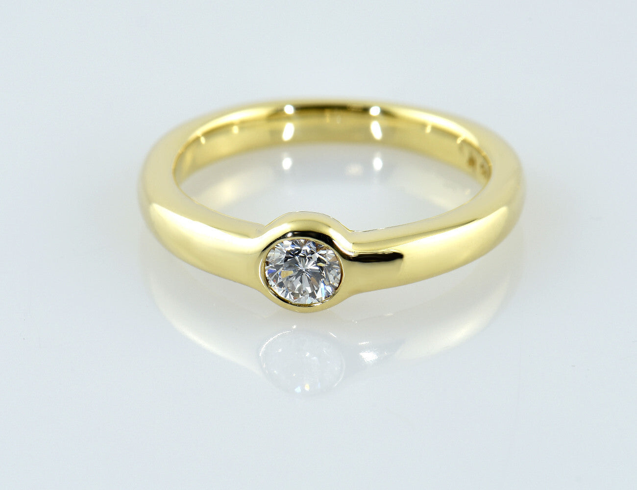 Diamant Solitär Ring 585/000 Gelbgold 14 K Brillant 0,25 ct