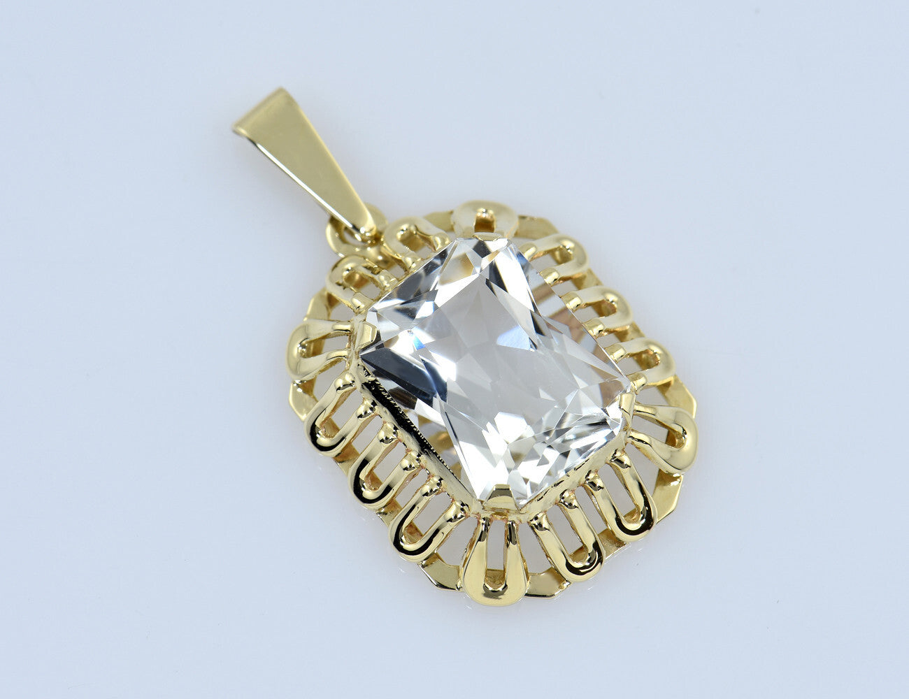 Anhänger Bergkristall 585/000 14 K Gelbgold