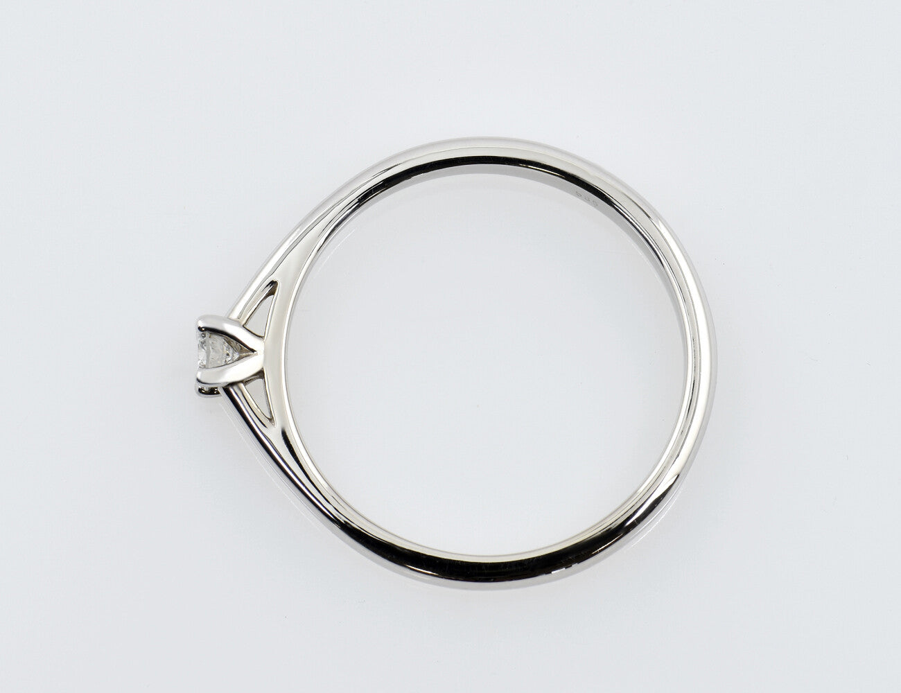 Solitär Diamant Ring 585/000 14 K Weißgold Brillant 0,10 ct